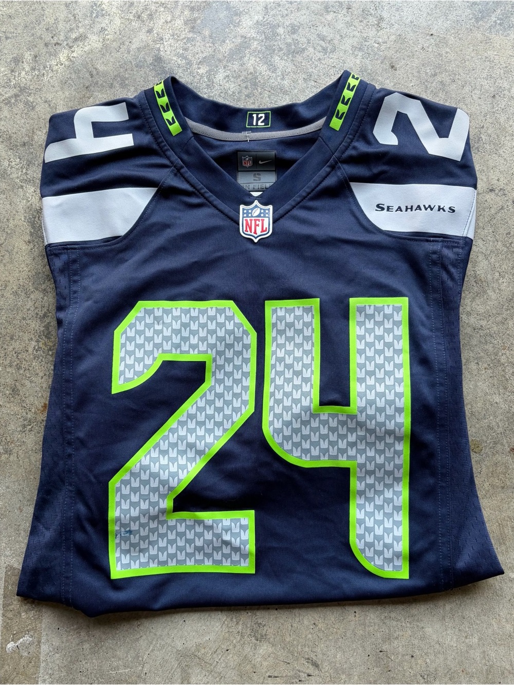 Nike On Field NFL Seattle Seahawks Marshawn Lynch Jersey #24